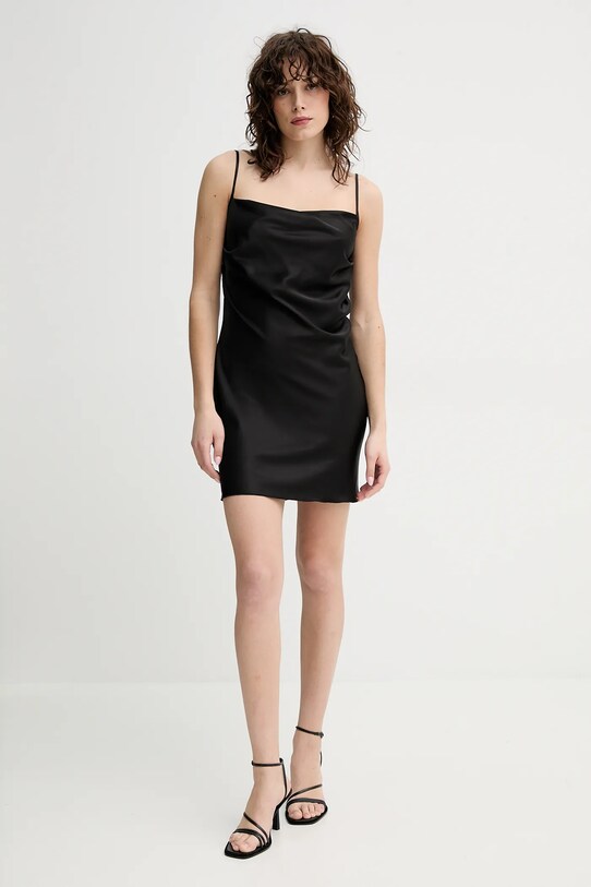 Nanushka sukienka SEREN NW24CRDR04699 czarny AA00