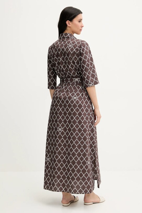 Odzież Max Mara Beachwear sukienka bawełniana 2516221049600 brązowy