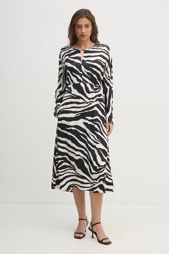 Šaty OUI zvieracia potlač čierna 90633