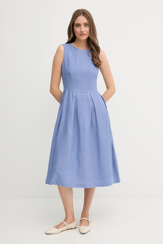 OUI rochie din in mini albastru 92851