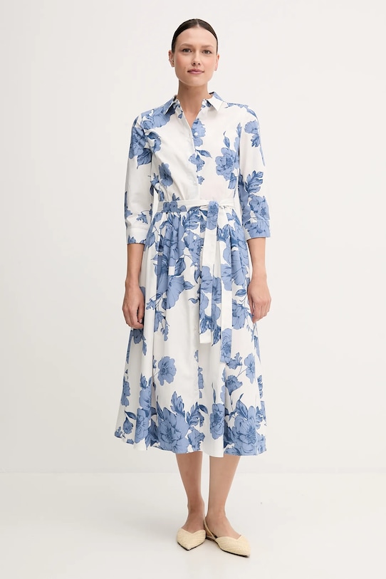 OUI rochie din bumbac fixat alb 92855