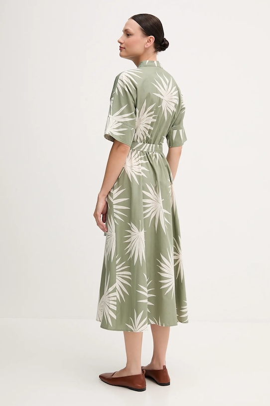 OUI sukienka bawełniana 92864 zielony SS25