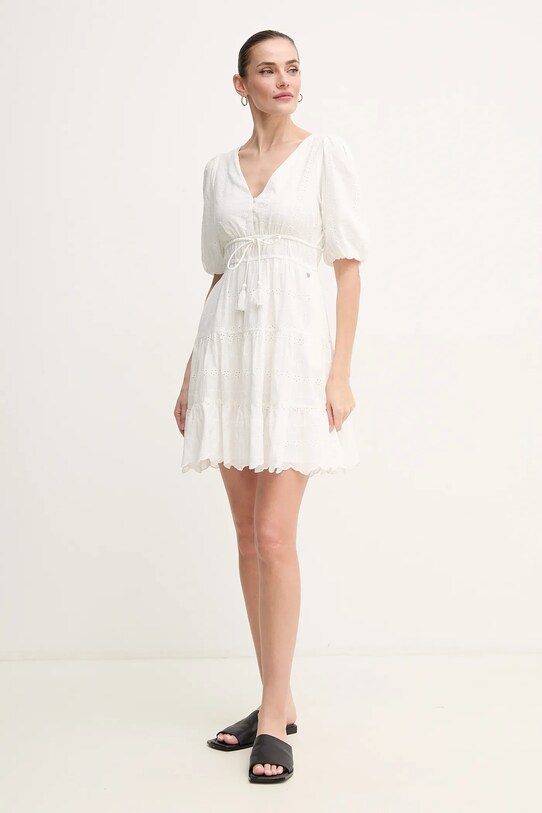 Bavlnené šaty Pepe Jeans DAY PL953694 béžová SS25