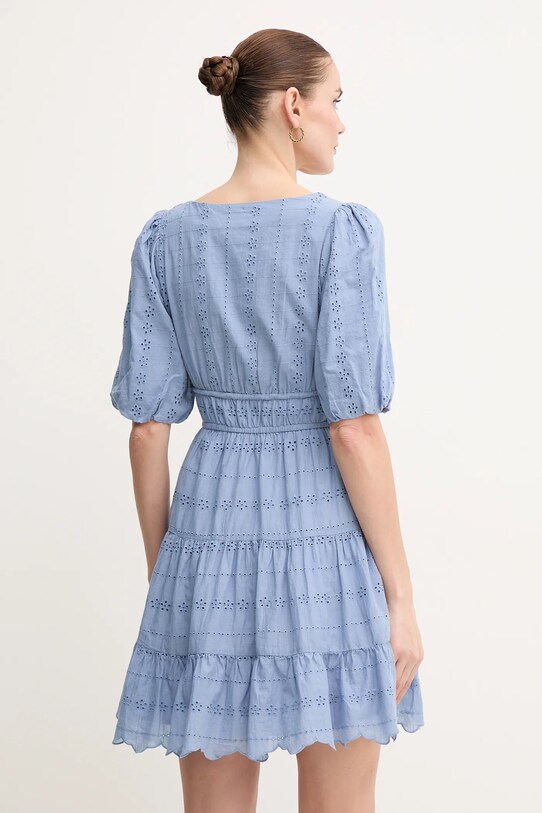Odzież Pepe Jeans sukienka bawełniana DAY PL953694 niebieski