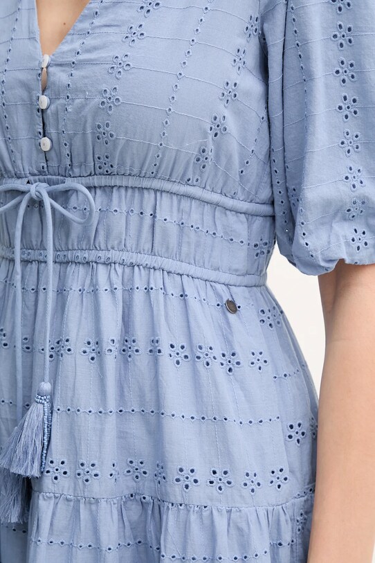 Pepe Jeans sukienka bawełniana DAY PL953694 niebieski