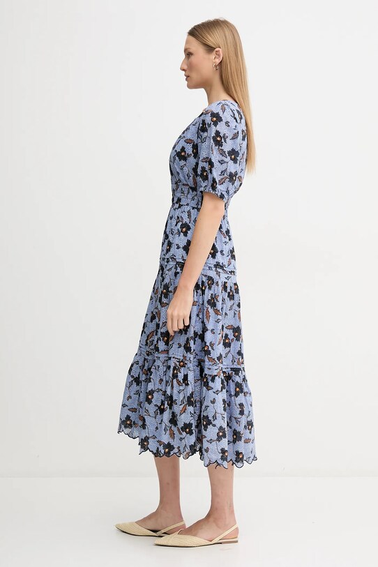 Pepe Jeans sukienka bawełniana EVA PL953695 niebieski SS25