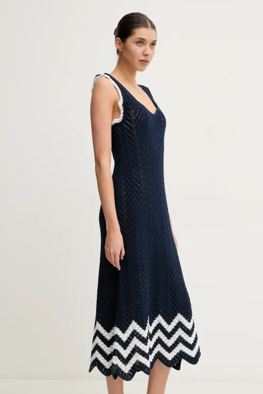 Pepe Jeans rochie OLLIE DRESS maxi bleumarin PL953717