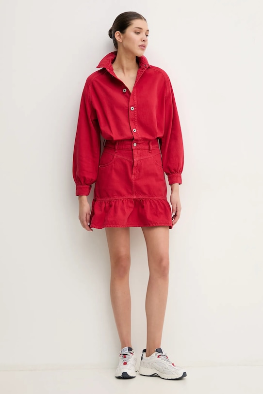 Pepe Jeans rochie din denim MELISSA PL953724 rosu SS25