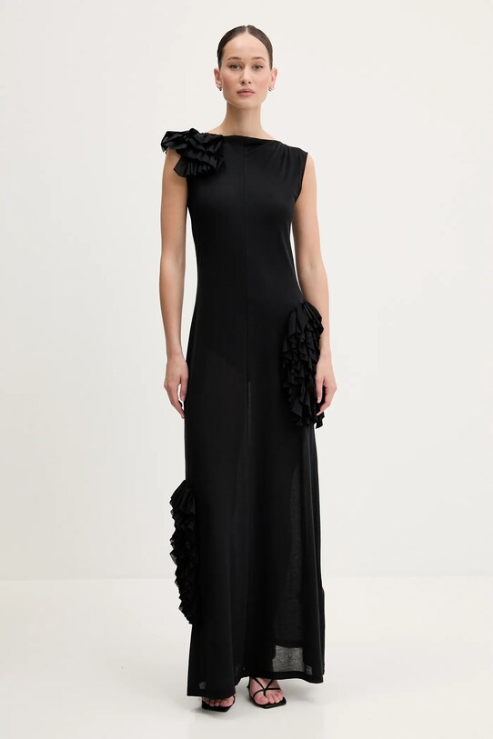 MSGM sukienka maxi czarny 3842MDA49.257310