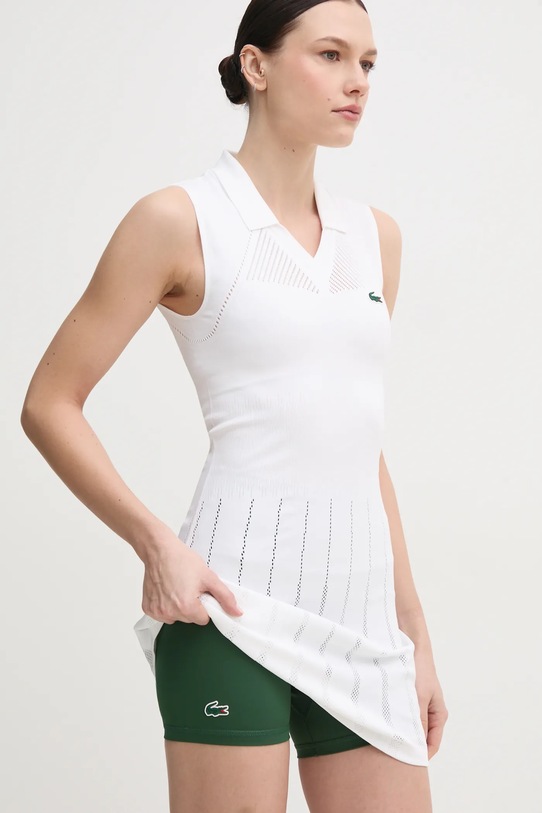 Lacoste rochie EF0615 alb SS25