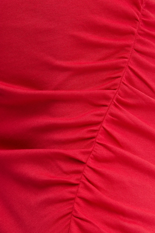 Bombažna obleka Pinko 105219.A2M2 rdeča