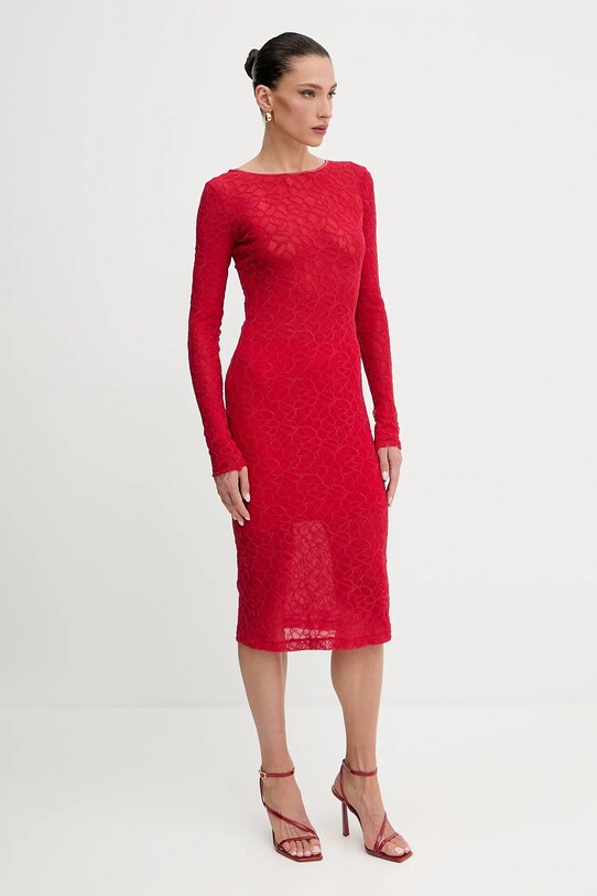 Pinko sukienka wzorzyste czerwony 105227.A2M5