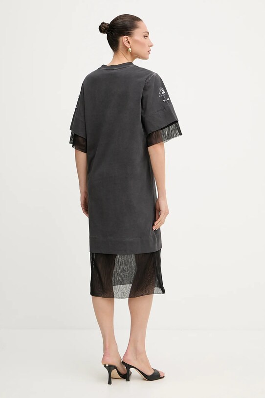 Odzież Pinko sukienka bawełniana REIMAGINE by Patrick Mcdowell 105085.A2K2 brązowy