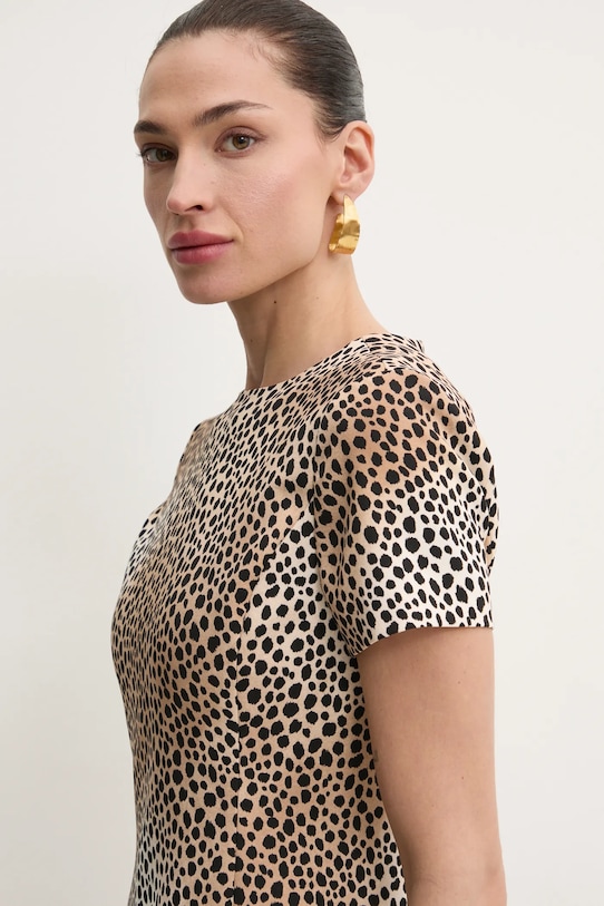 Φόρεμα MICHAEL Michael Kors καφέ MR582S2GQ0