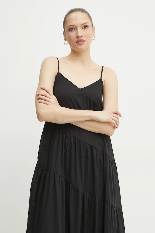 MICHAEL Michael Kors rochie din bumbac negru MR582ID4YJ