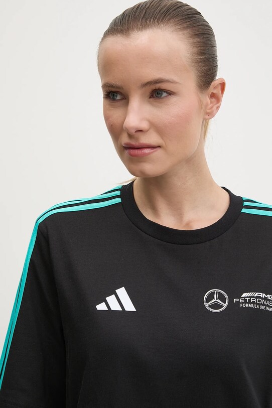 adidas rochie din bumbac x Mercedes negru JV5426