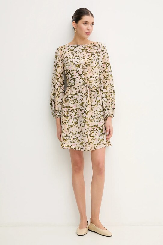 Hodvábne šaty Weekend Max Mara 2515221041600 béžová SS25