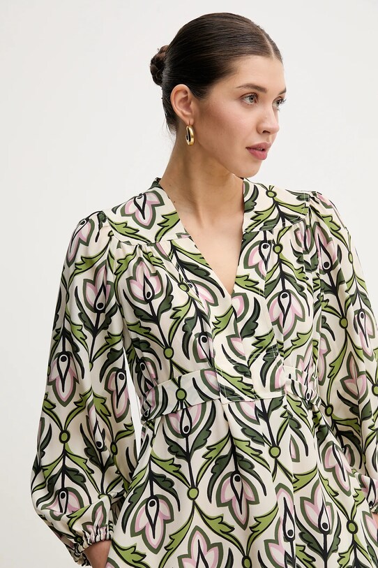 Hodvábne šaty Weekend Max Mara béžová 2515221061600