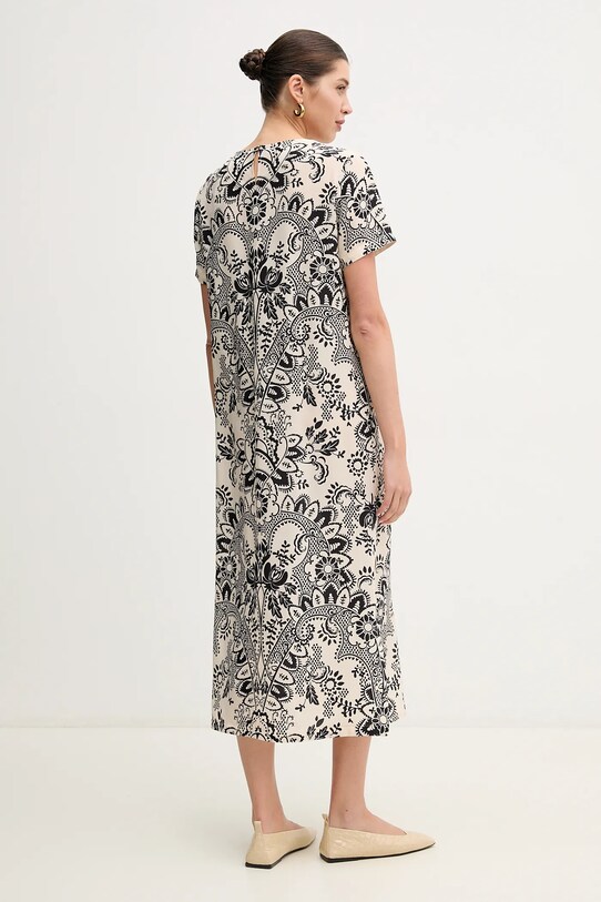 Hodvábne šaty Weekend Max Mara 2515221022600 béžová SS25