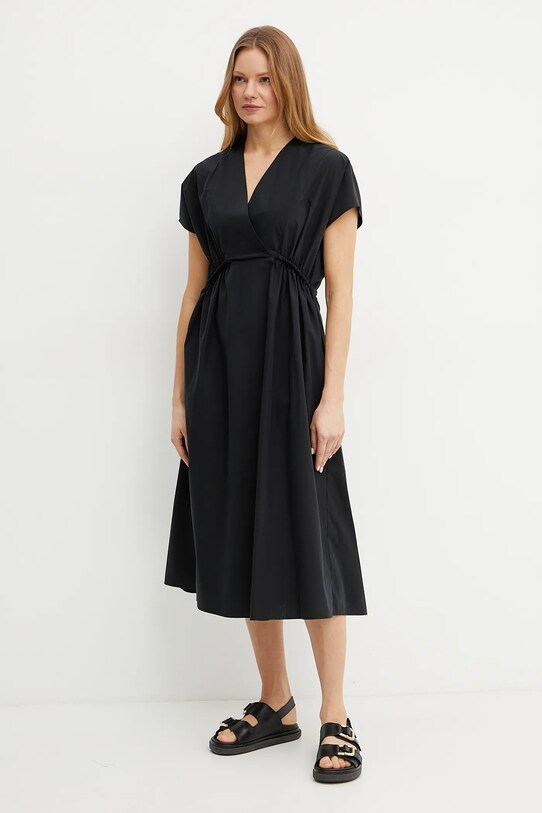 Бавовняна сукня Weekend Max Mara 2515221052600 чорний SS25