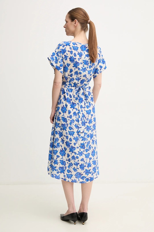 Hedvábné šaty Weekend Max Mara 2515221092600 modrá SS25