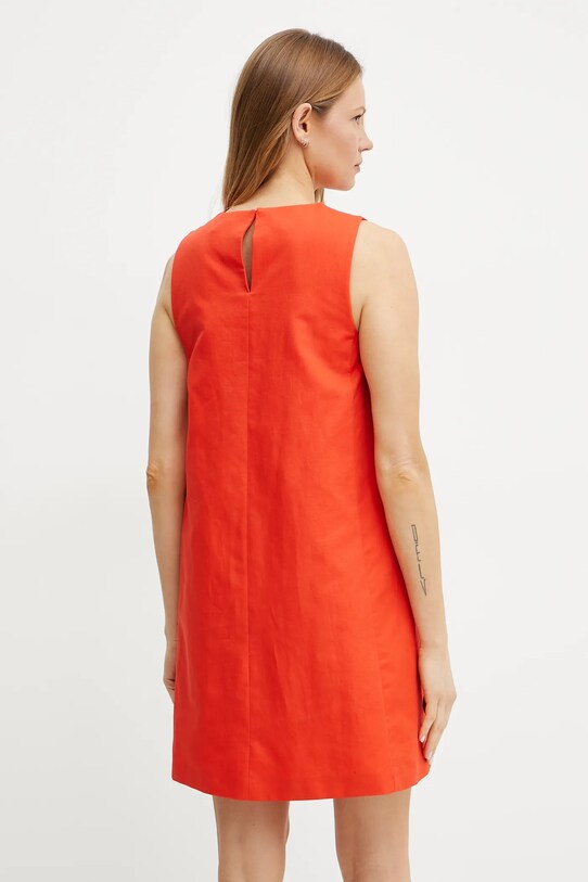 Дрехи Рокля с лен Weekend Max Mara 2515221102600 червен