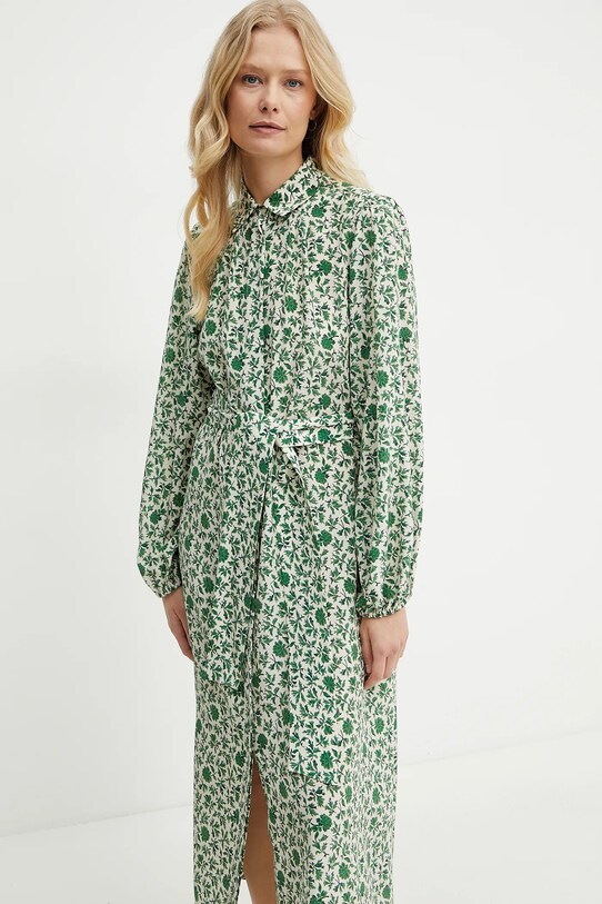 Weekend Max Mara rochie de mătase 2515221122600 verde SS25