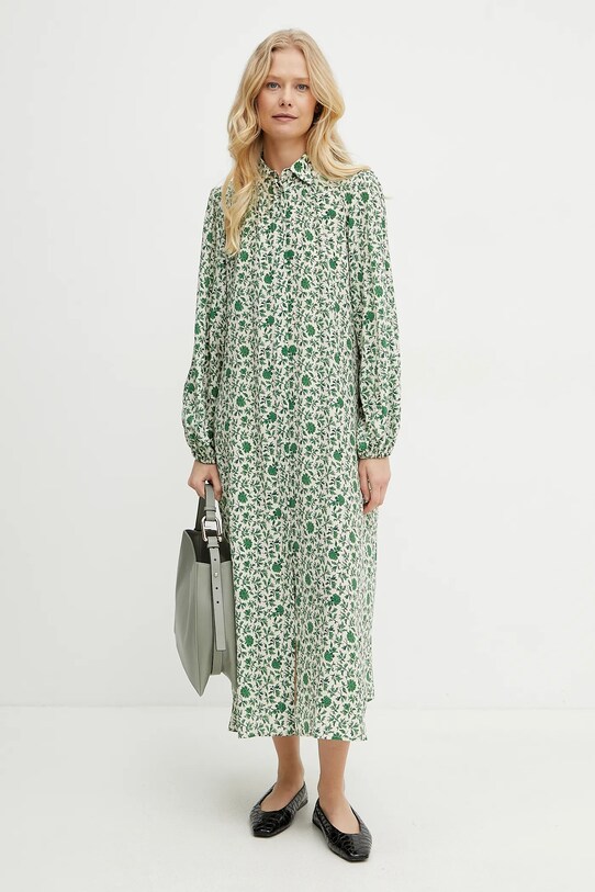 Weekend Max Mara rochie de mătase verde 2515221122600