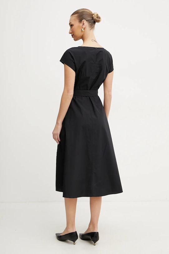 Βαμβακερό φόρεμα Weekend Max Mara 2515221142600 μαύρο SS25