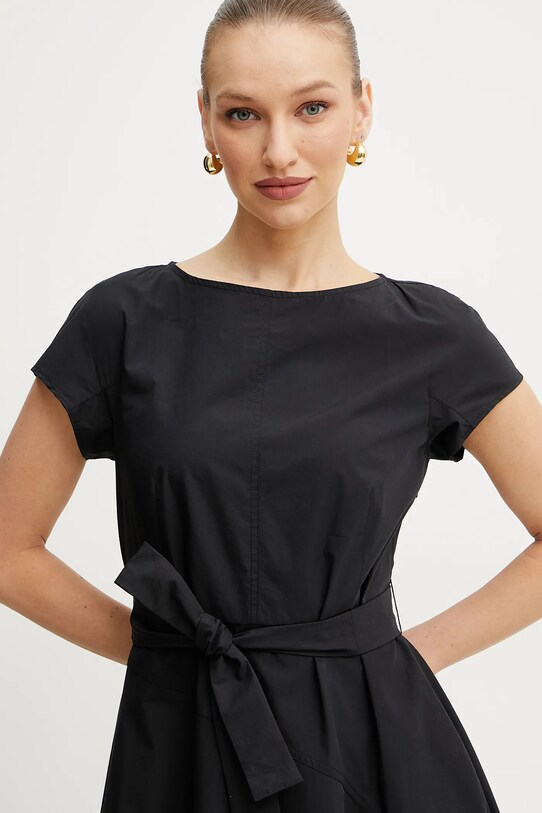 Bavlnené šaty Weekend Max Mara 2515221142600 čierna