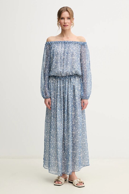 Weekend Max Mara rochie de matase albastru 2515221162600