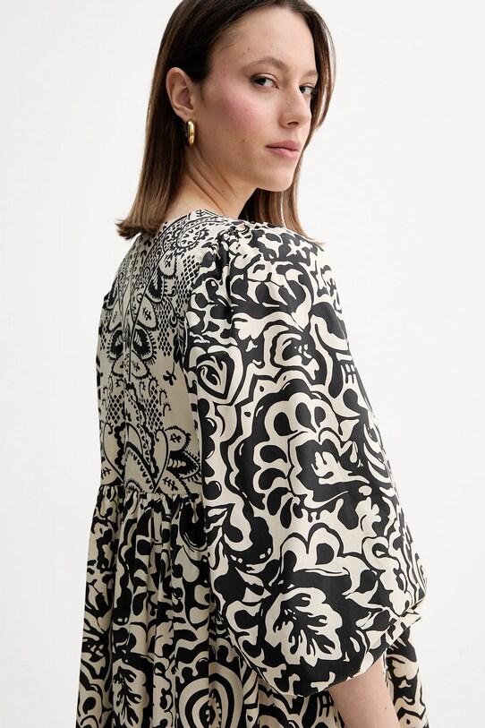 Βαμβακερό φόρεμα Weekend Max Mara 2515221192600 μπεζ SS25