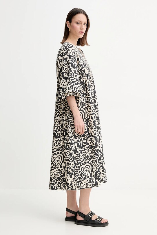 Βαμβακερό φόρεμα Weekend Max Mara μπεζ 2515221192600