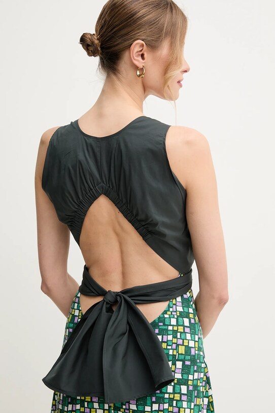 Weekend Max Mara rochie din bumbac 2515621016600 verde