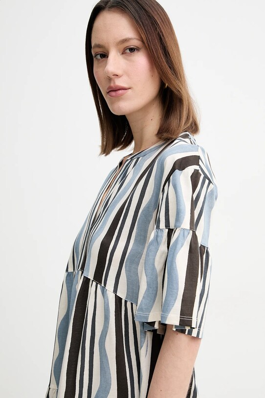 Weekend Max Mara sukienka bawełniana 2515621072600 beżowy SS25