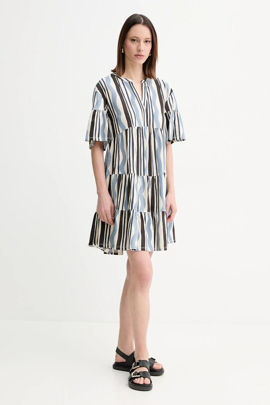 Weekend Max Mara sukienka bawełniana beżowy 2515621072600