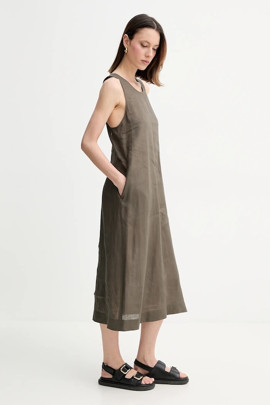 MM rochie din in verde 2516221018600