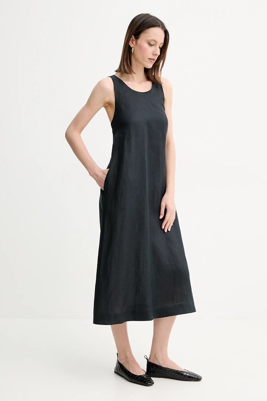 MM rochie din in negru 2516221018600