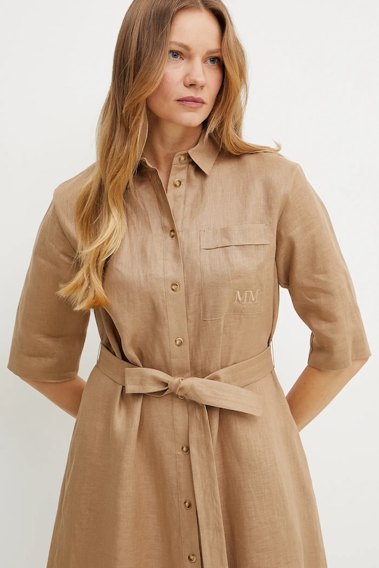 MM rochie din in verde 2516221028600