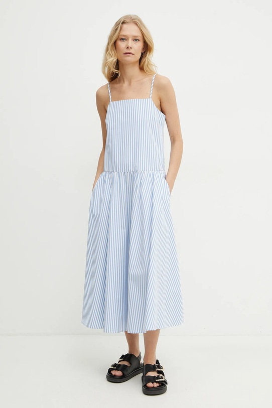 MM rochie din bumbac midi albastru 2516221068600