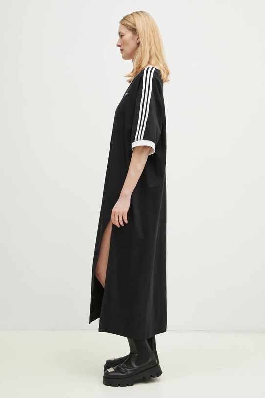 adidas Originals cotton dress V-NECK DRESS JX9219 black SS25