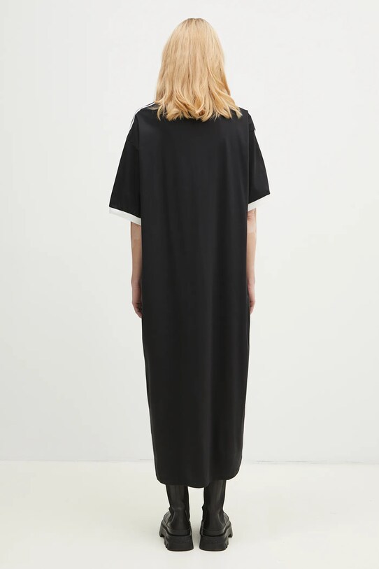 Одяг Бавовняна сукня adidas Originals V-NECK DRESS JX9219 чорний