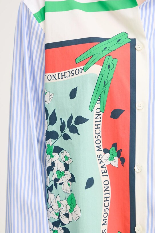 Bavlnené šaty Moschino Jeans 0446.3725 modrá