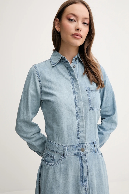 United Colors of Benetton rochie din denim albastru 4RZKDV0B5
