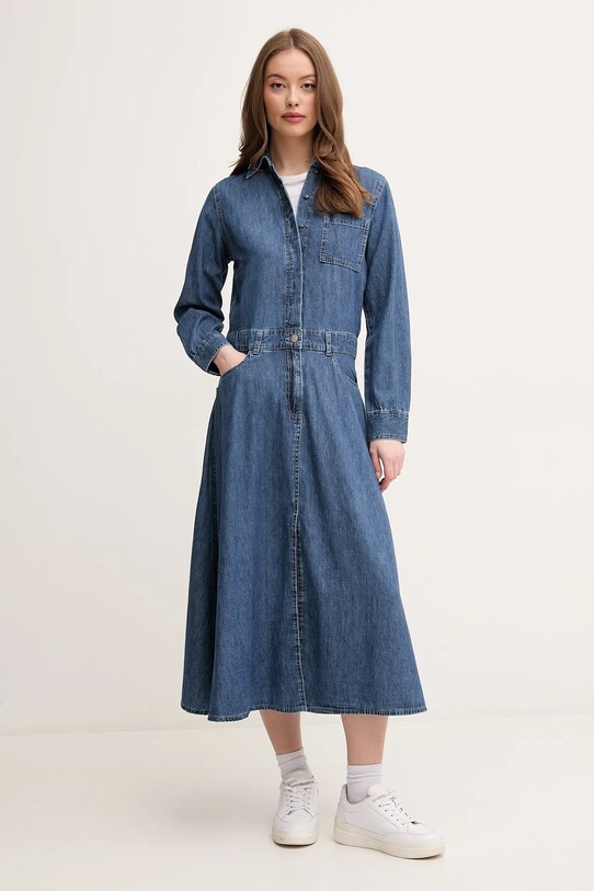 Jeans obleka United Colors of Benetton Raven modra 4RZKDV0B5
