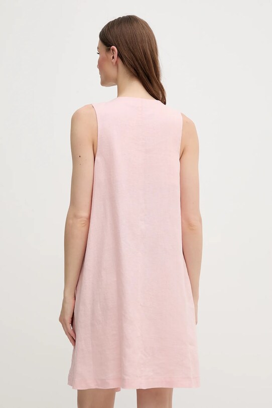 Одяг Льняна сукня United Colors of Benetton 4AGHDV0AX рожевий