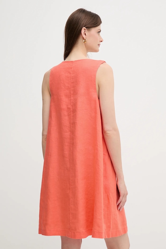 Oblečení Lněné šaty United Colors of Benetton 4AGHDV0AX oranžová