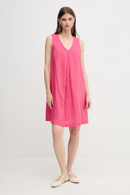 United Colors of Benetton rochie din in 4AGHDV0AX roz SS25
