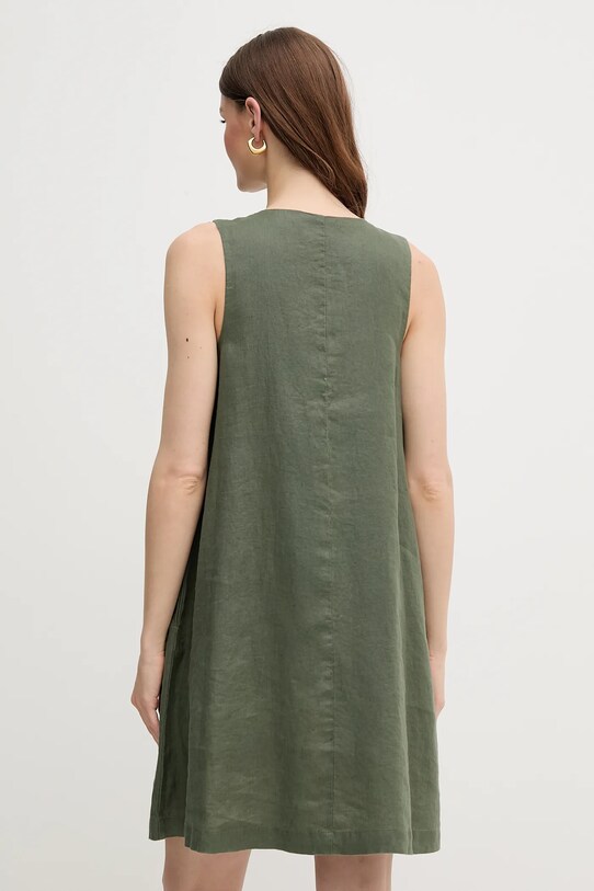 Одяг Льняна сукня United Colors of Benetton 4AGHDV0AX зелений