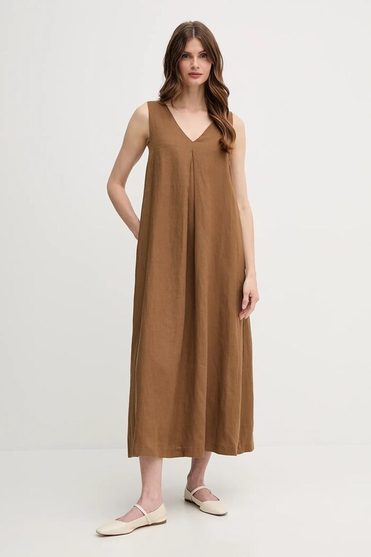 United Colors of Benetton rochie din in mini maro 4AGHDV0AX